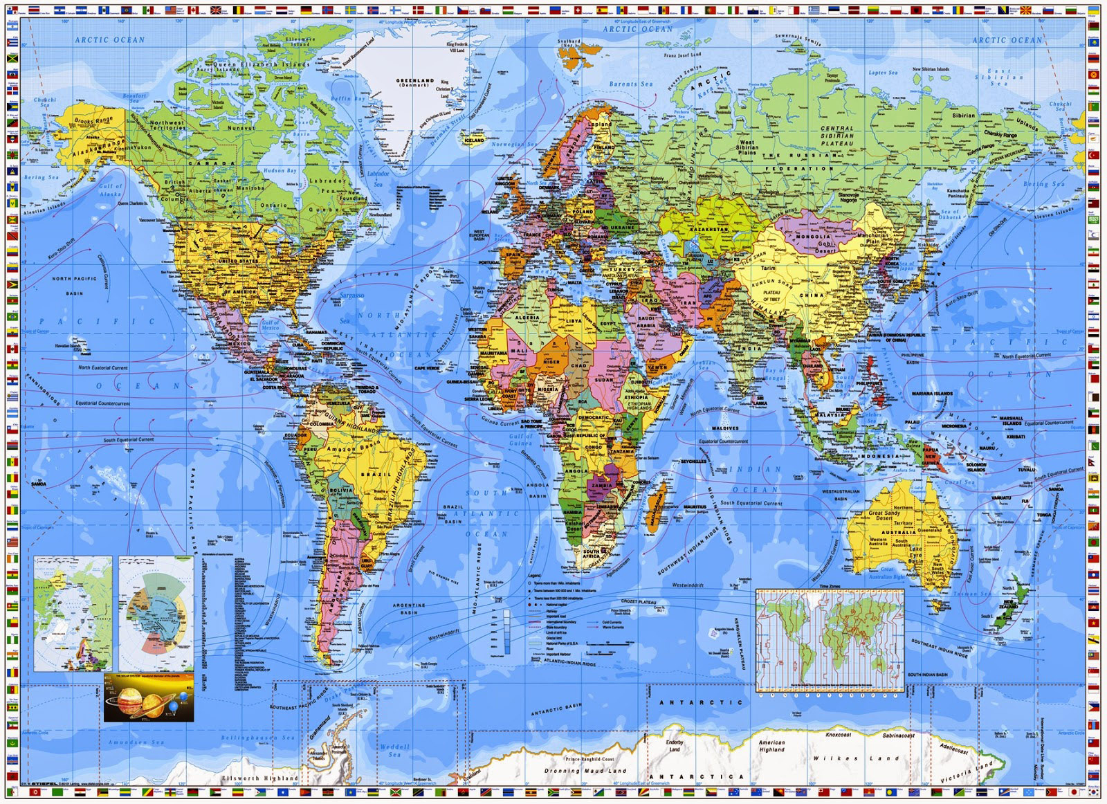 Free Printable World Map Poster For Kids [Pdf] pertaining to Free Large Printable World Map