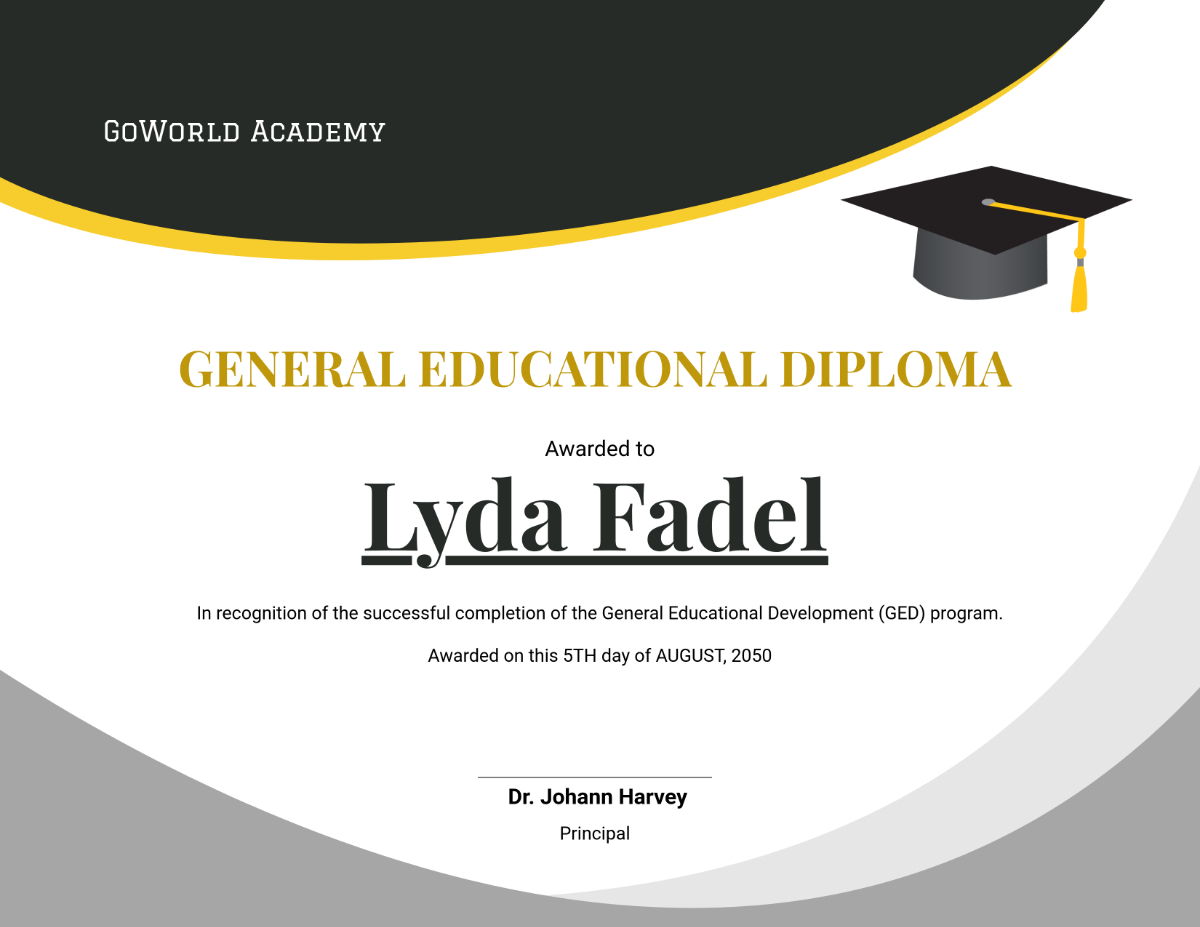 Free Professional Ged Diploma Certificate Template To Edit Online for Free Printable Printable Ged Certificate