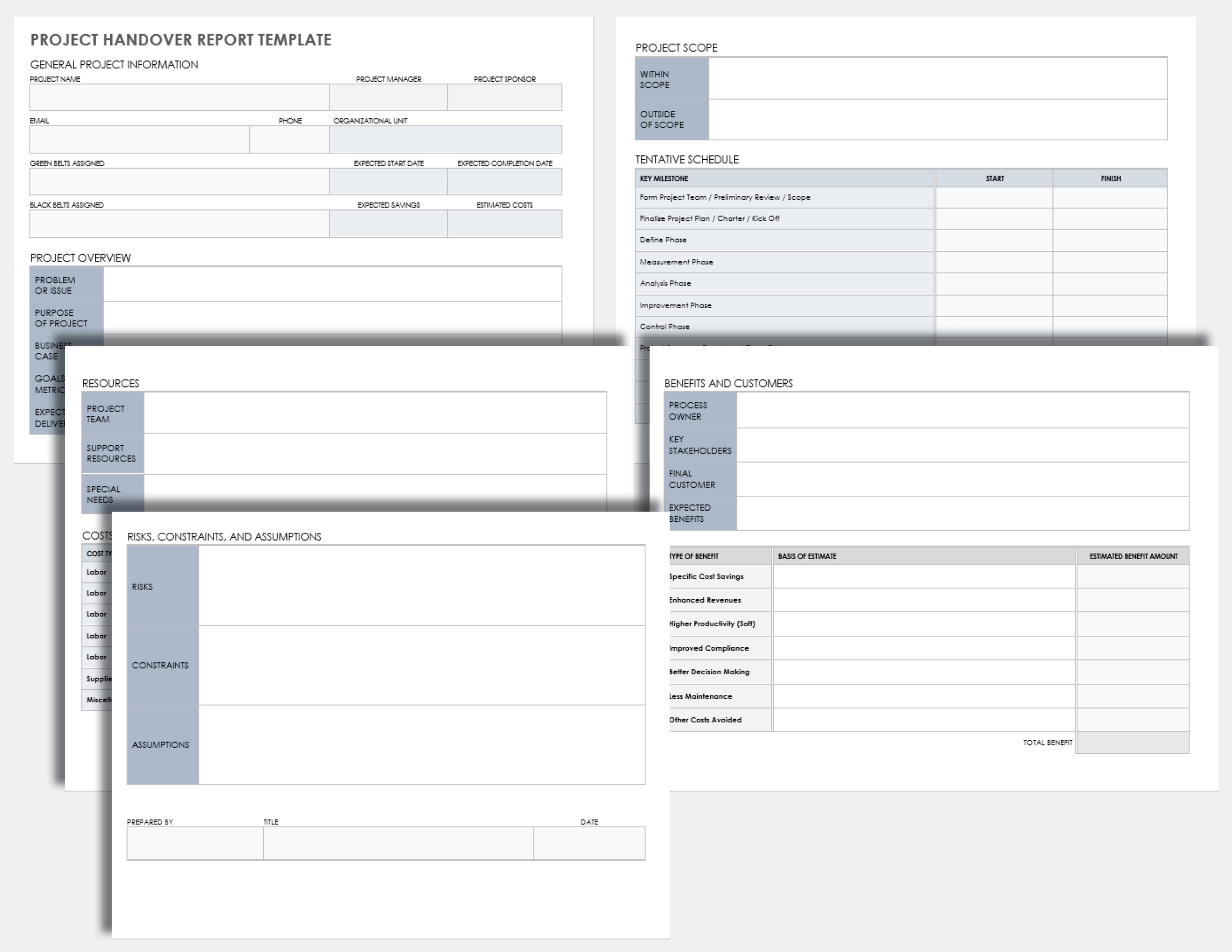 Free Project Handover Templates | Smartsheet for Handover Document Template Free