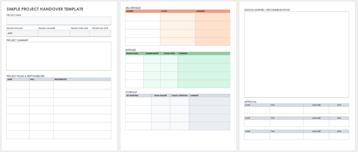 Handover Document Template Free
