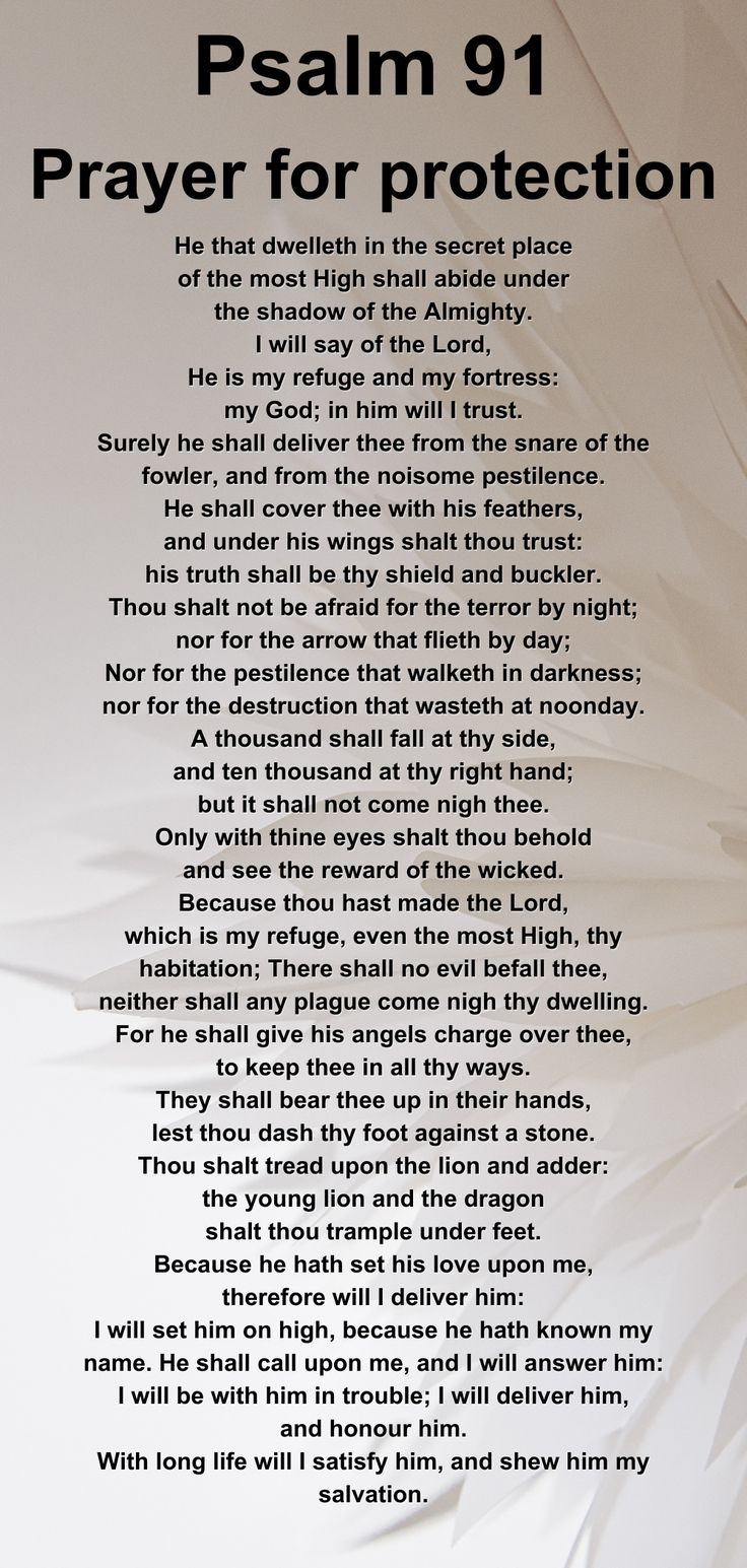 Free Psalm 91 Prayer Of Protection Printable Version throughout Psalm 91 Free Printable