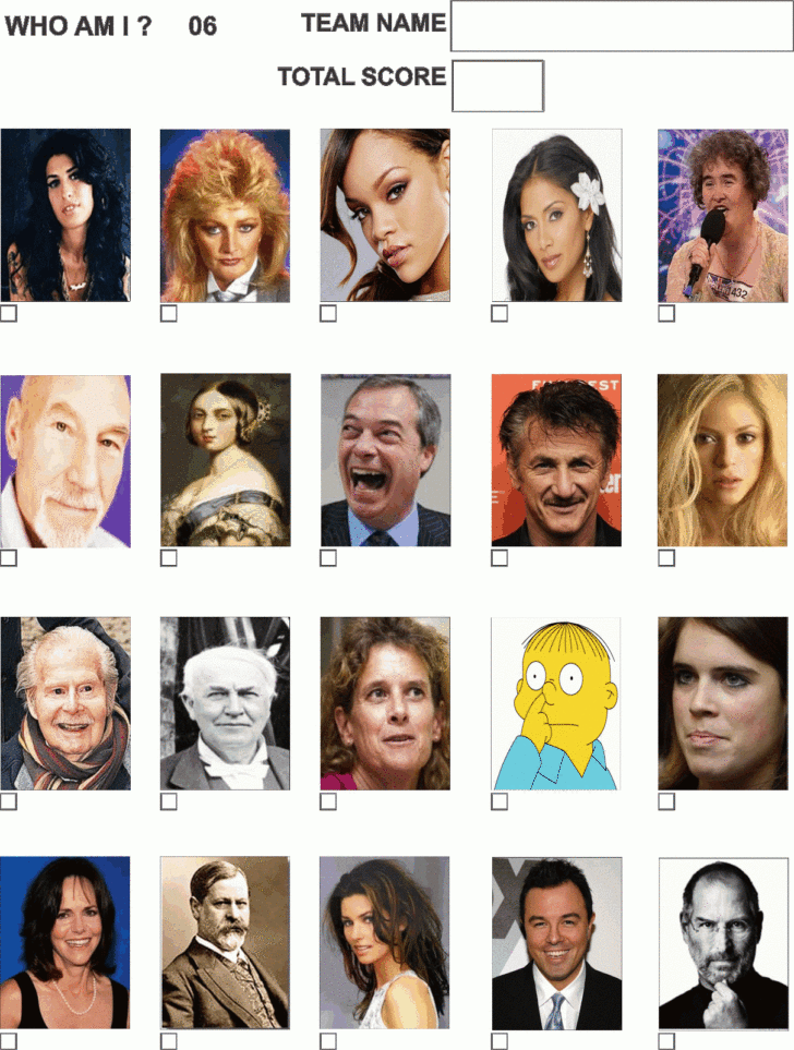 Free Printable Picture Quizzes Uk