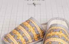Free Quilted Slippers Tutorial – Suzy Quilts with Free Template Slipper Boot Sewing Pattern
