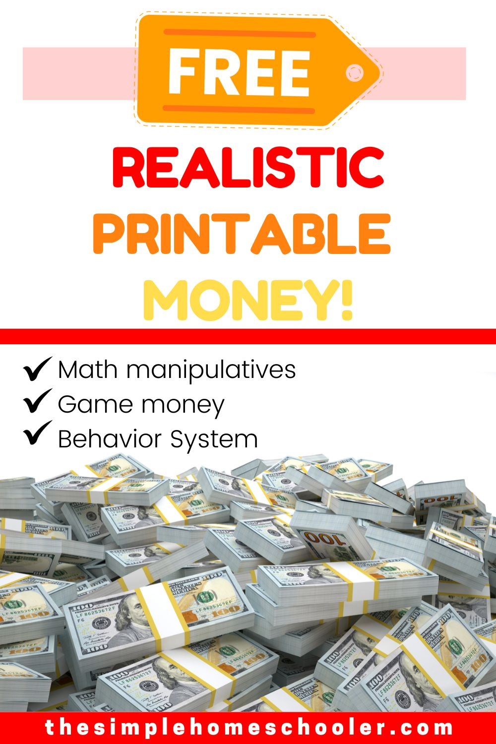 Free Realistic Printable Money: Front And Back, Real Size! - The with Free Printable 100 Dollar Bill