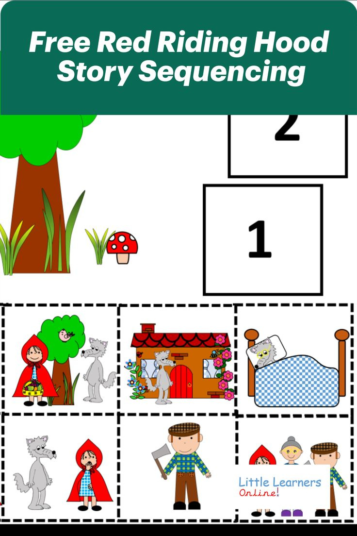 Free Red Riding Hood Story Sequencing throughout Free Fairy Tale Sequencing Printables