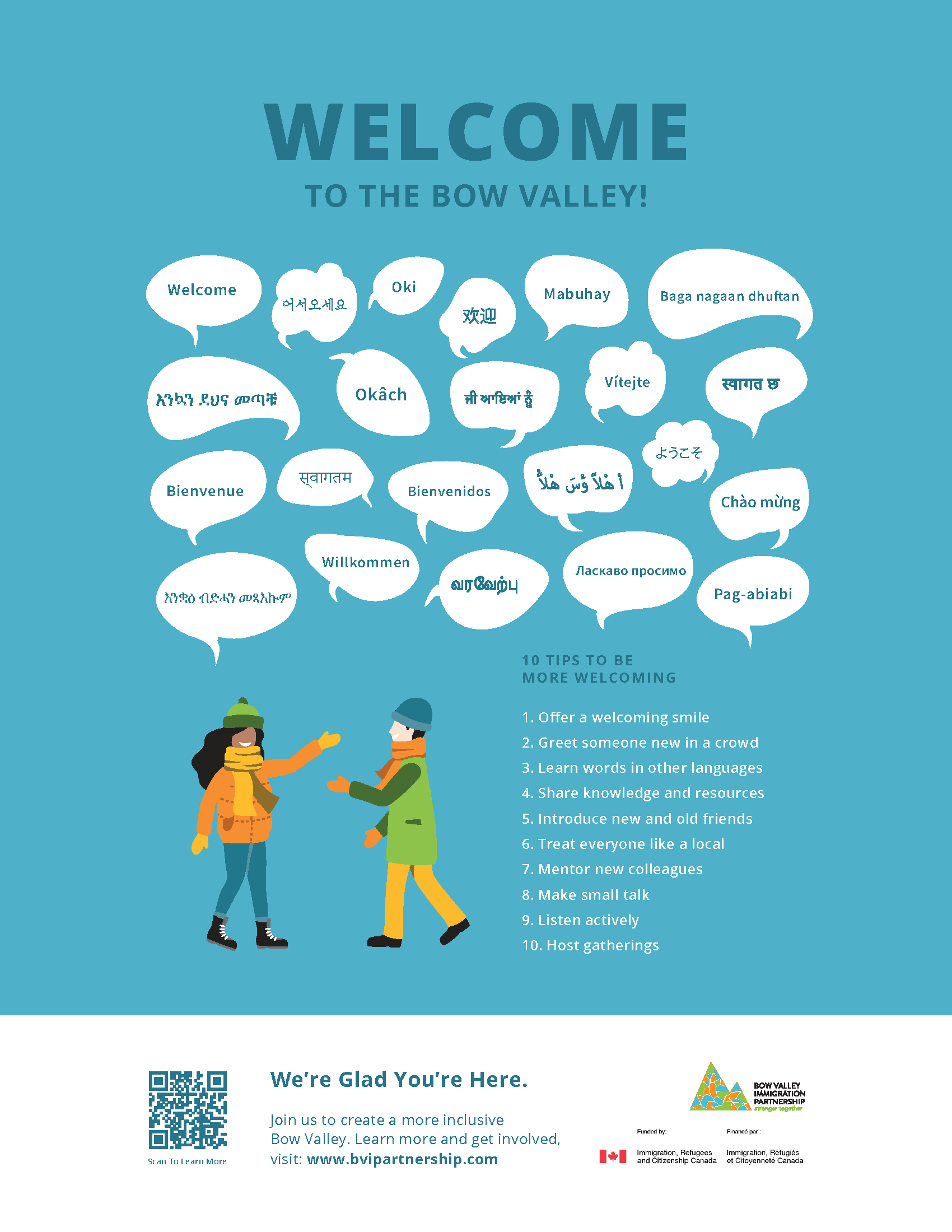 Free Resource - Multilingual Welcome Poster — Bow Valley with Free Printable Multilingual Welcome Poster
