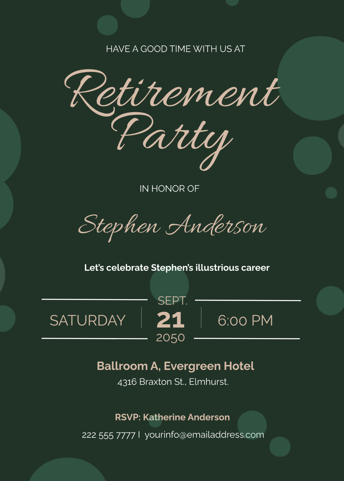 Free Retirement Invitation Templates, Editable And Printable in Free Editable Retirement Invitation Templates For Word