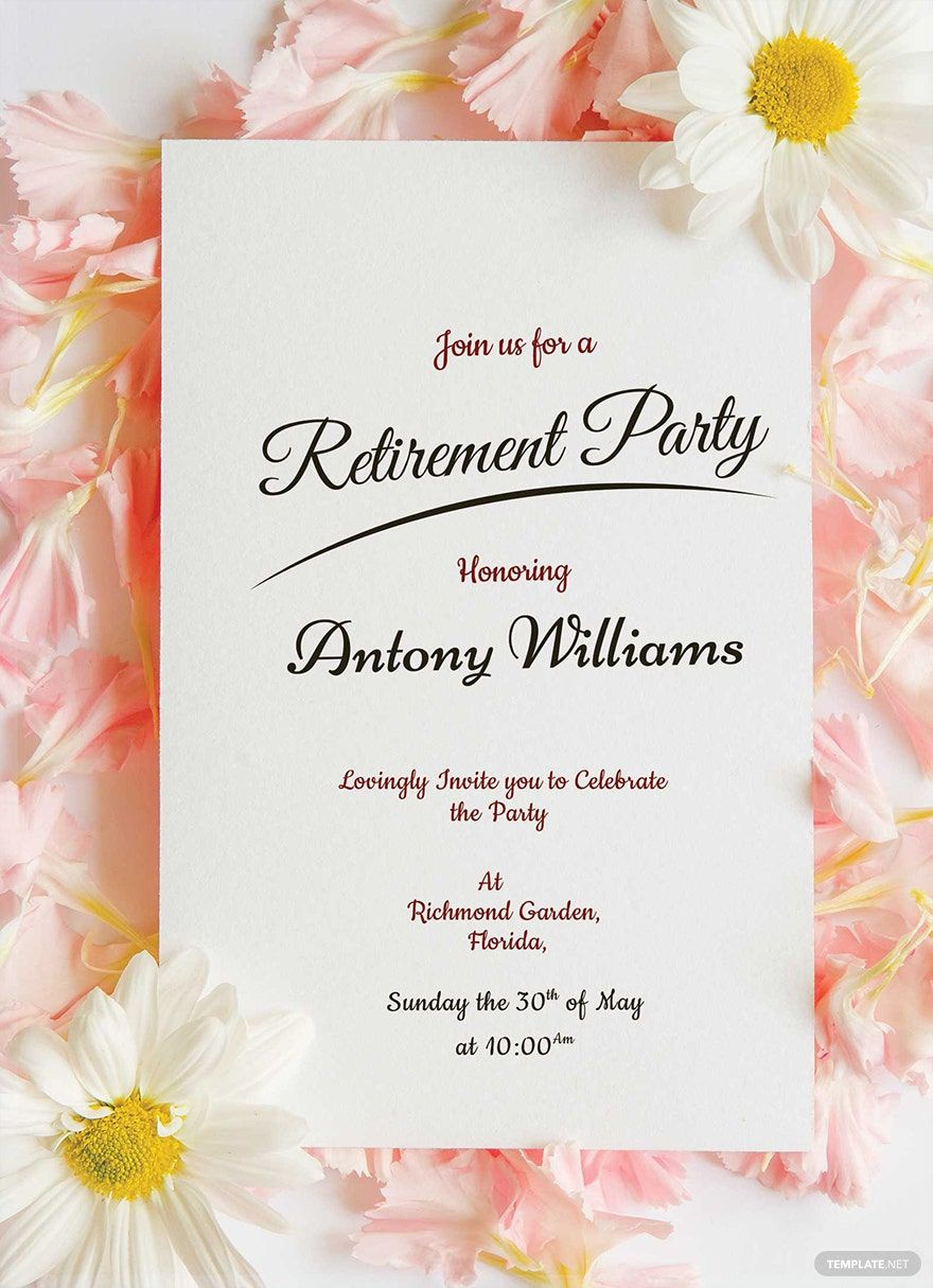 Free Retirement Invitation Templates, Editable And Printable inside Free Editable Retirement Invitation Templates For Word