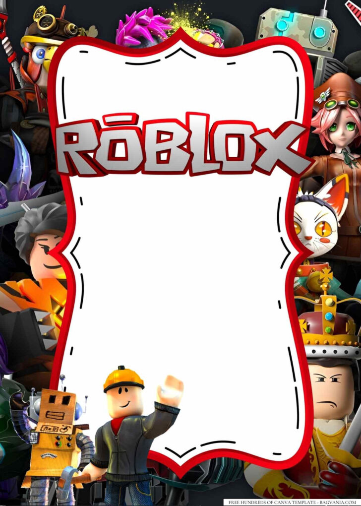 Free Roblox Birthday Invitation Templates Free Roblox Birthday Invitation Templates