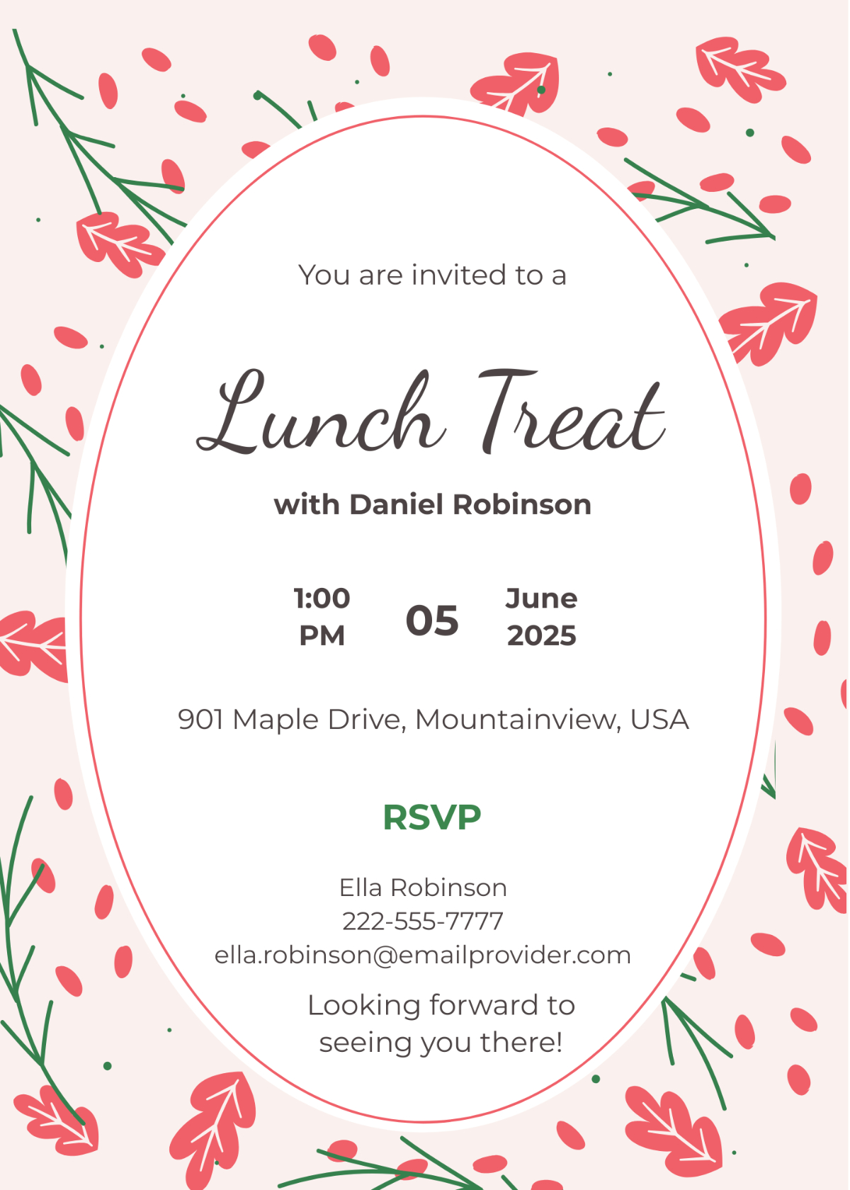Free Sample Lunch Invitation Template To Edit Online with Free Printable Lunch Invitation Templates