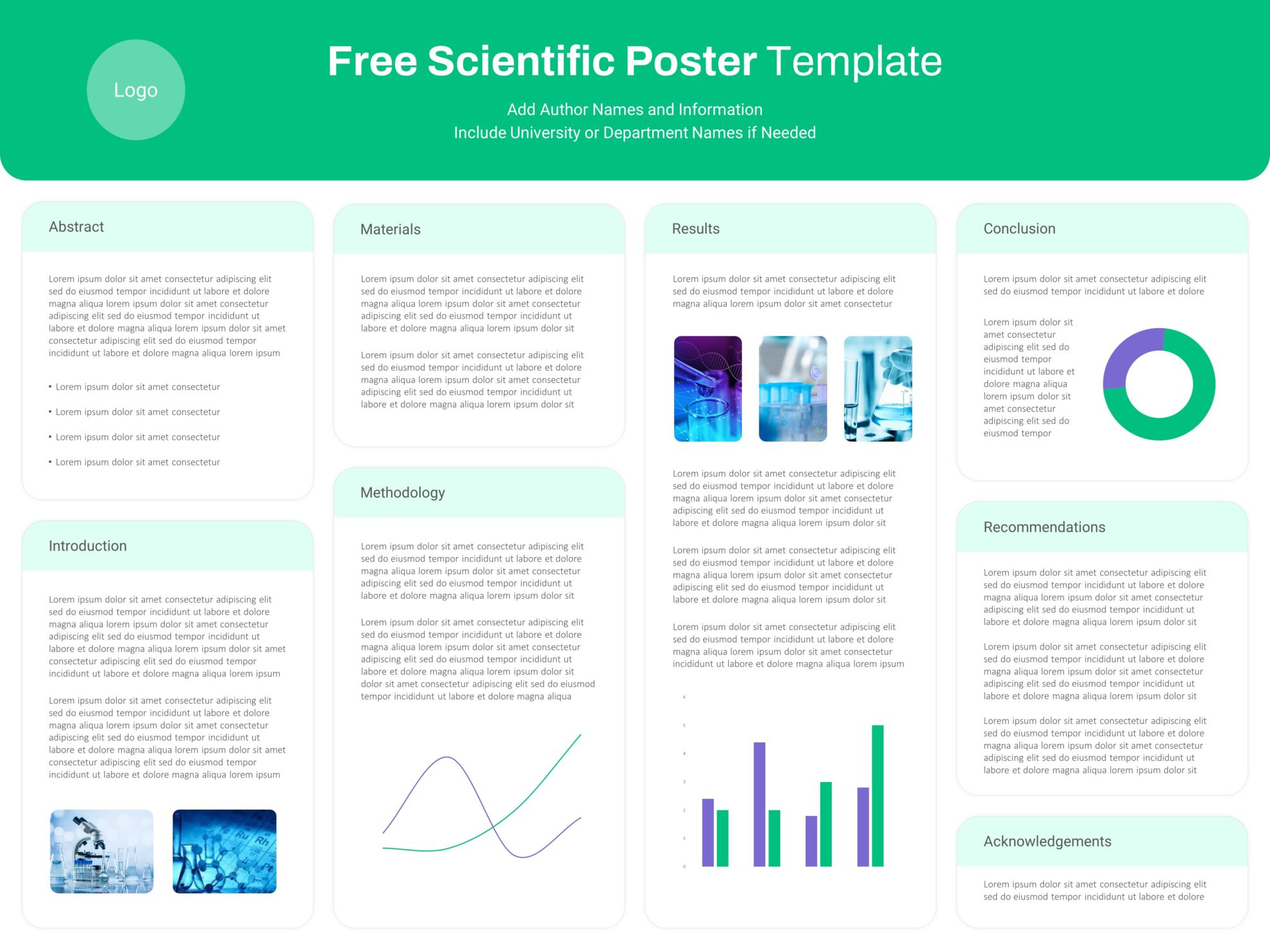 Free Scientific Poster Powerpoint Template inside Free Research Poster Templates