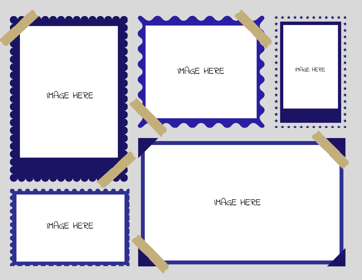 Free Scrapbook Frame Template To Edit Online regarding Free Printable Scrapbook Photo Frames