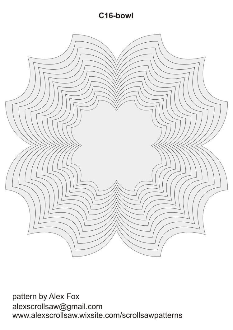 Free Scroll Saw Pattern For Flower Design pertaining to Free Printable Scroll Saw Bowl Templates