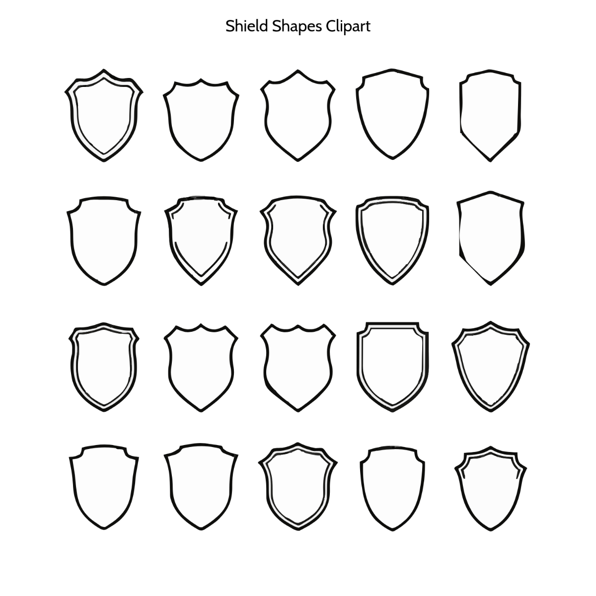 Free Shield Shapes Clipart Template To Edit Online inside Free Shield Shapes Templates