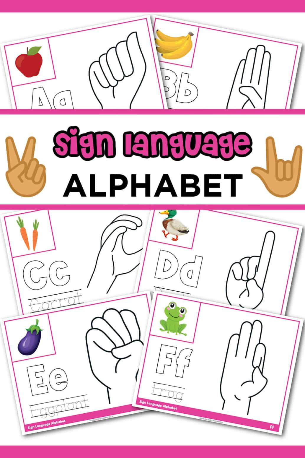 Free Sign Language Alphabet Printable - Made With Happy intended for Free Printable Sign Language Alphabet