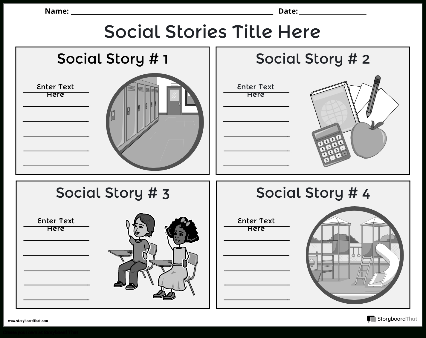 Free Social Story Templates: Create &amp;amp; Customize Easily for Free Social Story Templates