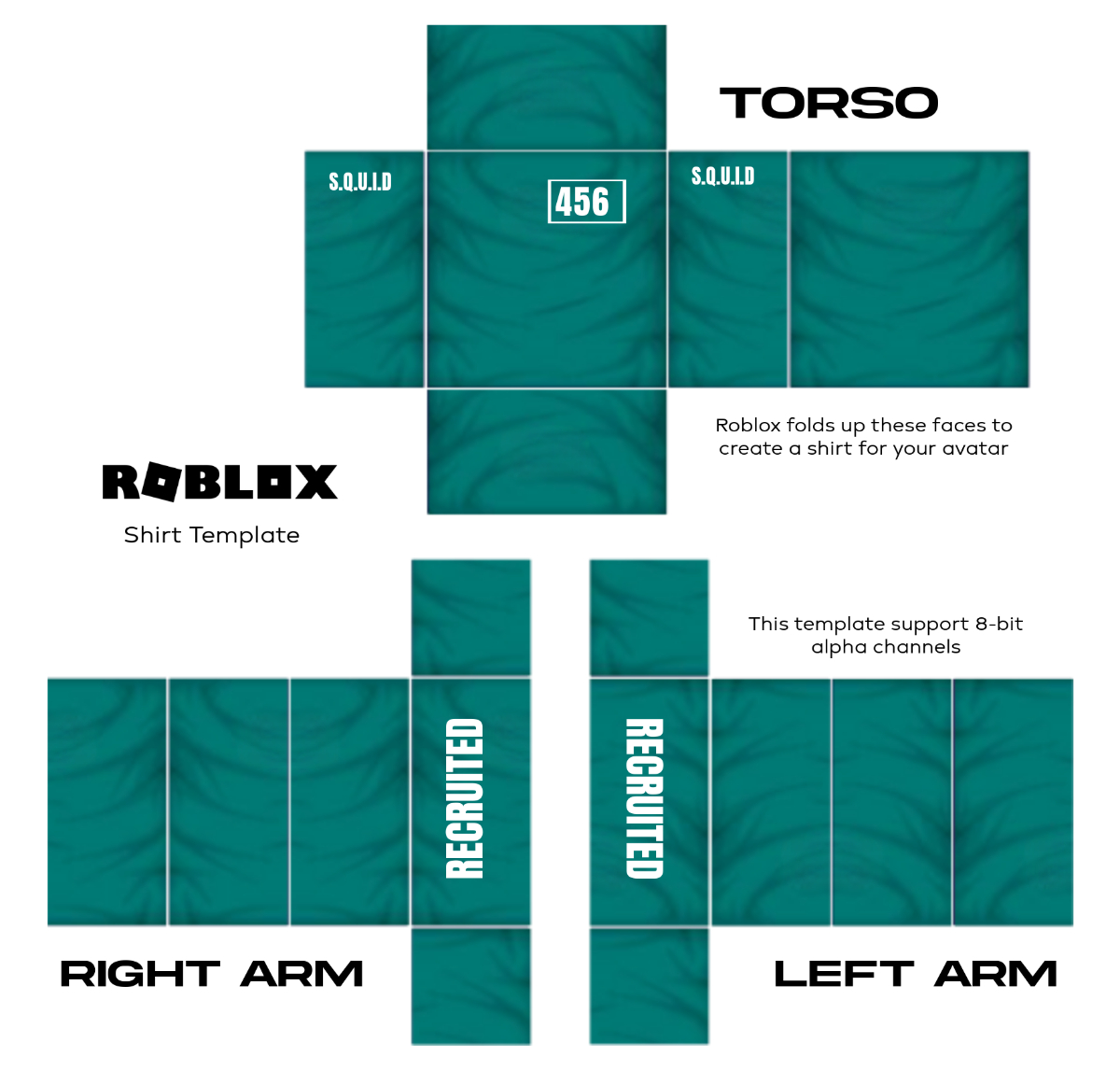 Free Squid Game Roblox Shirt Template To Edit Online with regard to Free Roblox Shirt Templates