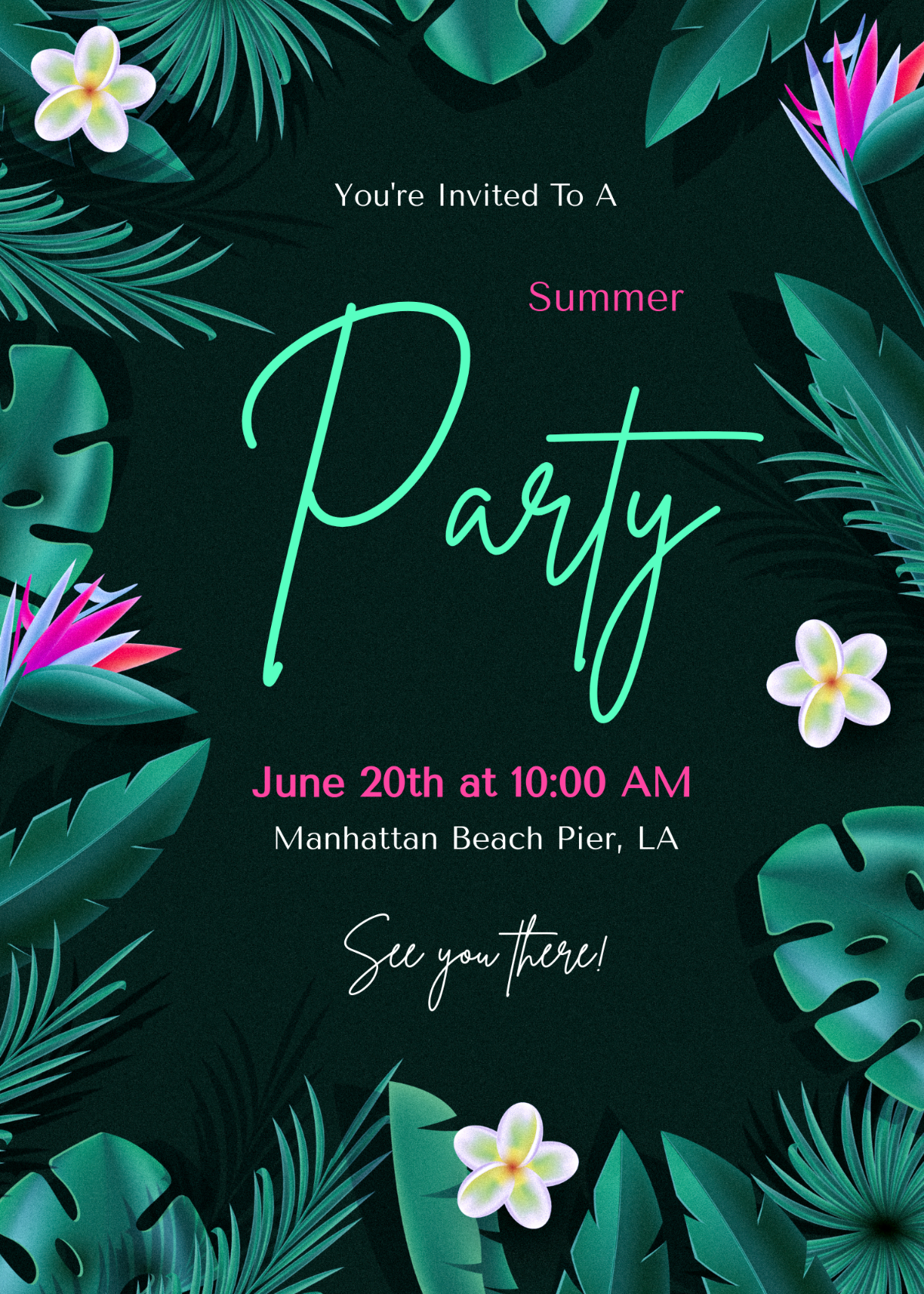 Free Summer Invitation Templates, Editable And Printable in Free Printable Summer Party Invitation Templates