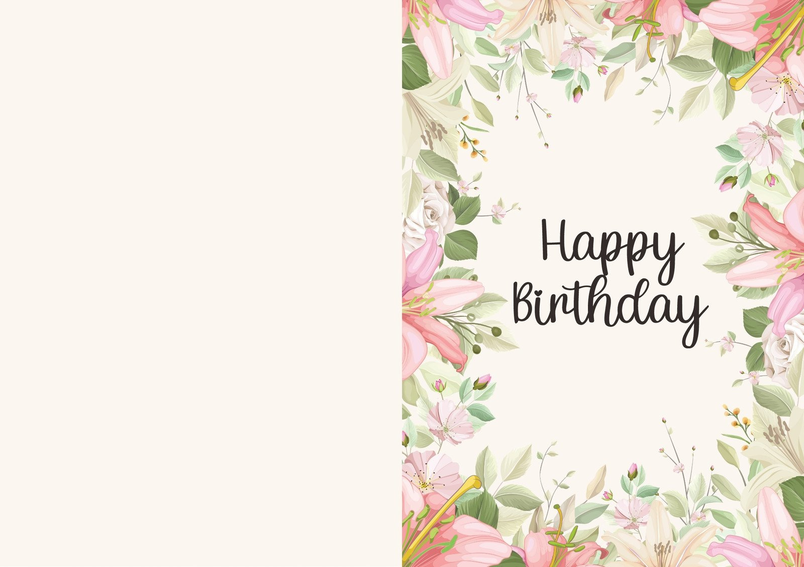 Free To Personalize Folded Birthday Card Templates | Canva intended for Foldable Free Printable Printable Birthday Card