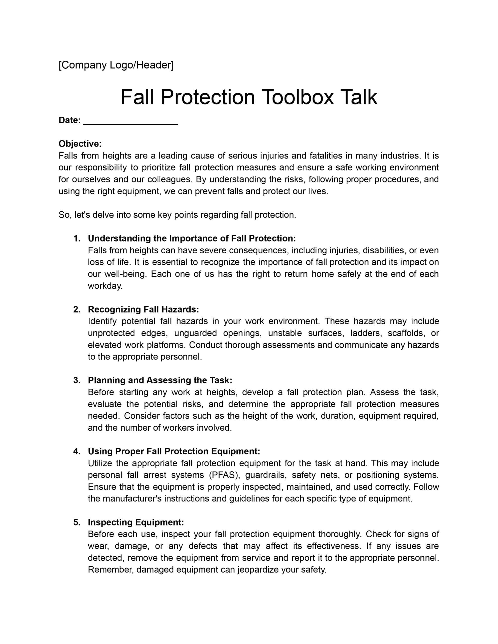 Free Toolbox Talk Templates: Download + Print In Pdf + Office + Gdocs! in Free Printable Osha Toolbox Talks