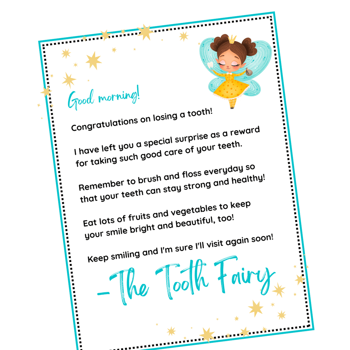 Free Tooth Fairy Letter Printable Your Kid Will Love inside Free Printable Fairy Letters