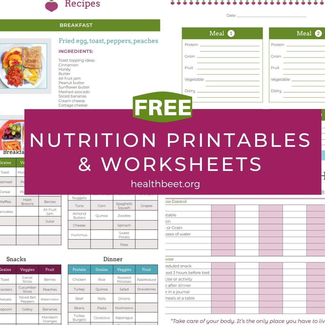 free worksheets and printables health beet with free nutrition printables Free Worksheets And Printables - Health Beet with Free Nutrition Printables