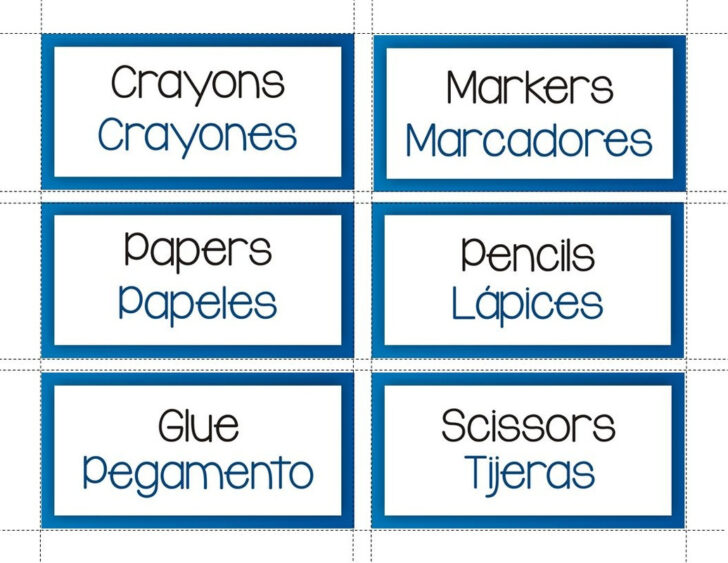 Free Printable Bilingual Classroom Labels