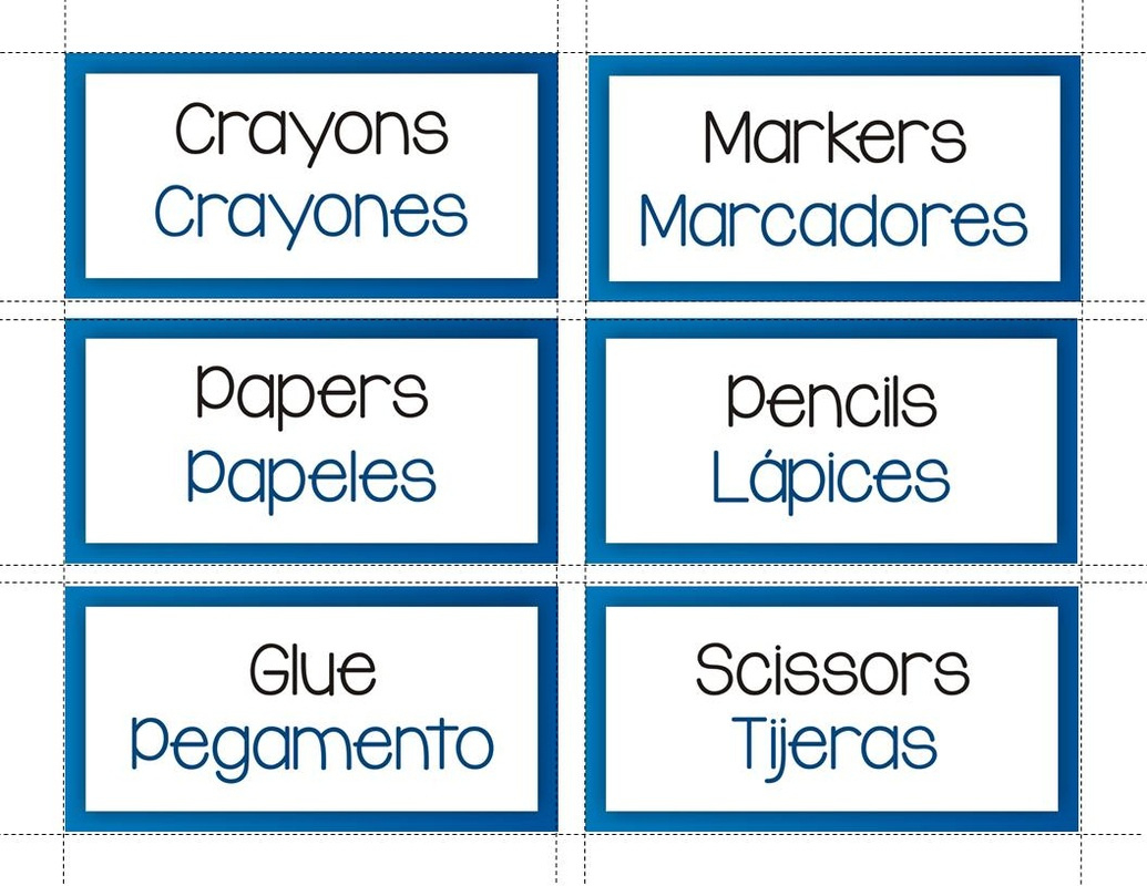 Freebies! - Hundred Languages with regard to Free Printable Bilingual Classroom Labels