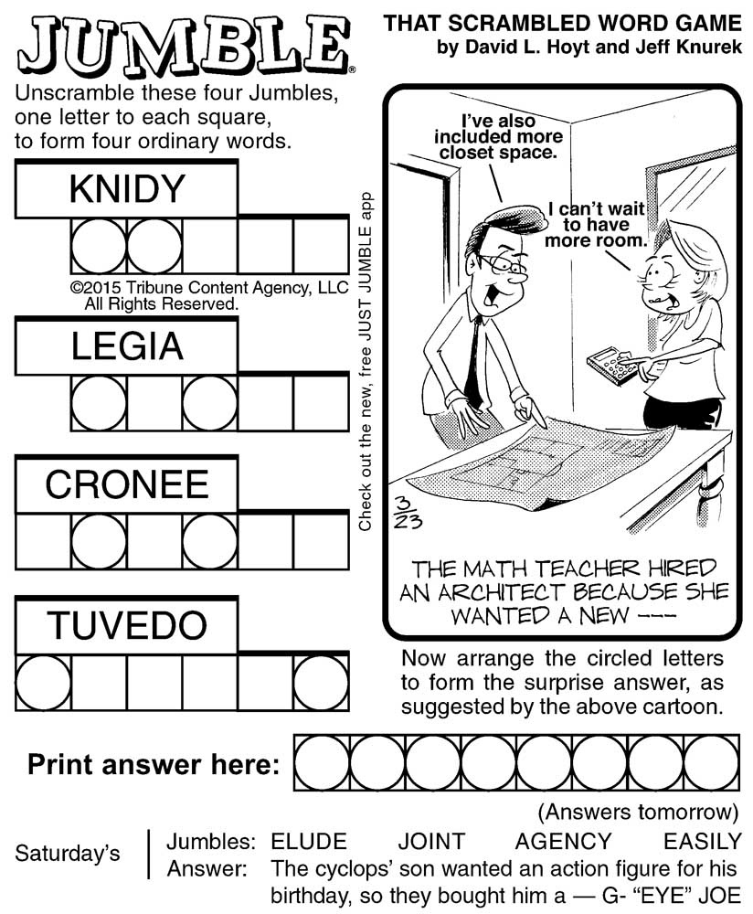 From The Editor&amp;#039;S Desk: All Jumbled Up | The Bulletin with regard to Free Printable Jumble Puzzles
