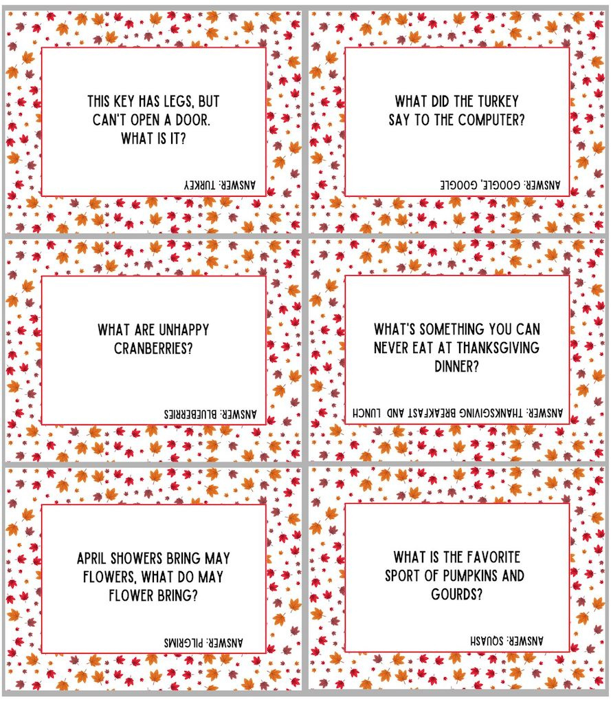 Fun Thanksgiving Riddle Me This Free Printable - Originalmom with Free Printable Riddles For Adults