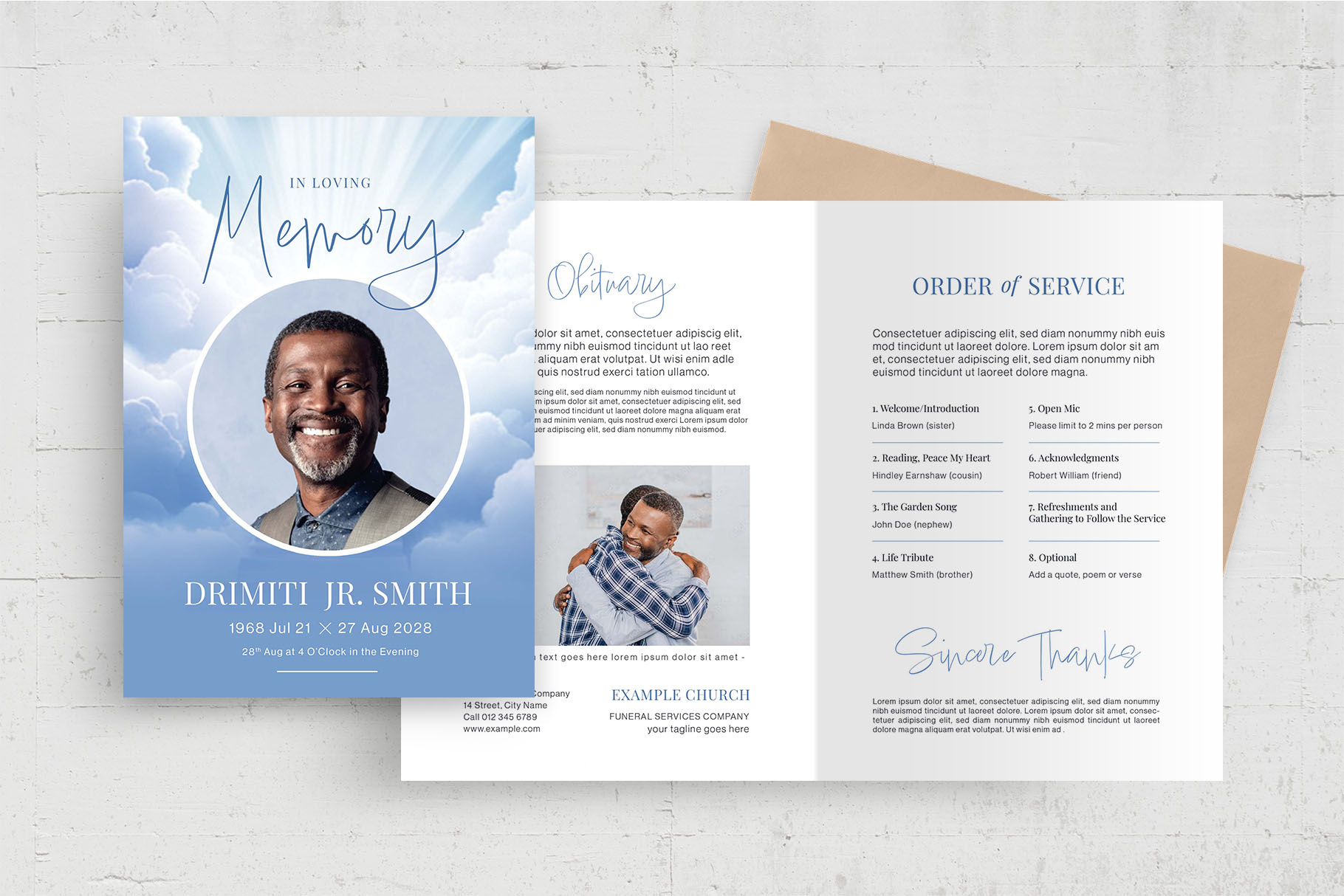 Funeral Program Template [Psd] - Brandpacks with Funeral Mass Booklet Template Free Download