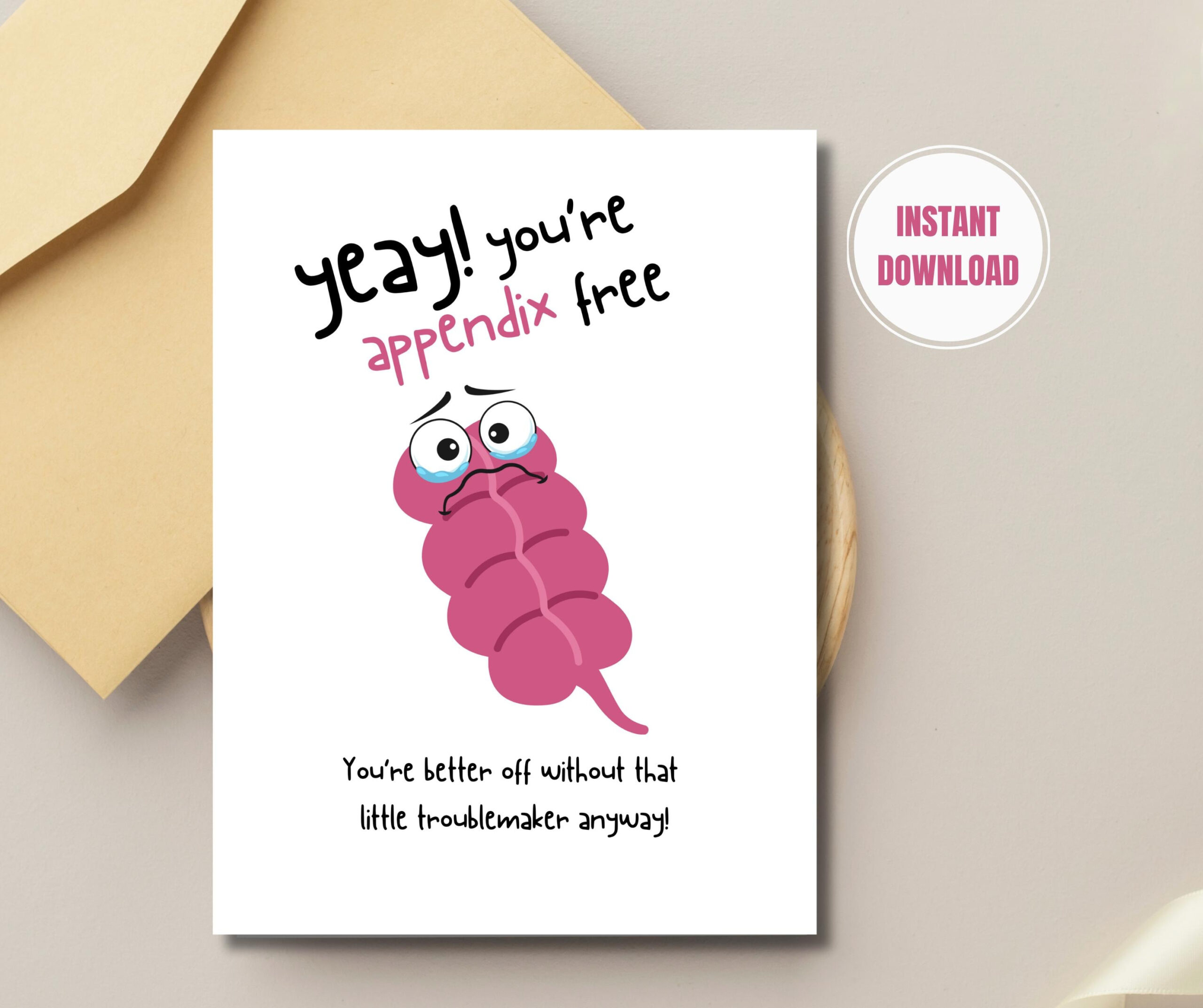 Funny Get Well Soon Card Appendix - Etsy for Free Printable Maxine Get Well Surgery Cards