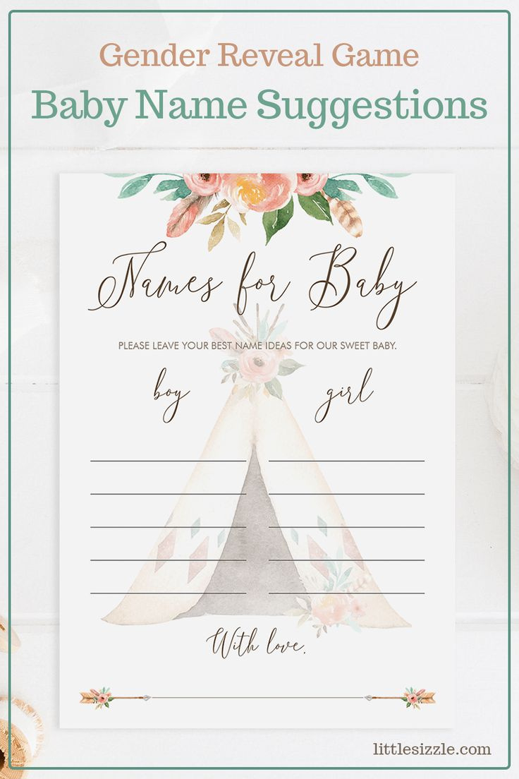 Gender Reveal Game Baby Name Suggestion Cards Printable intended for Free Printable Baby Name Suggestion Cards