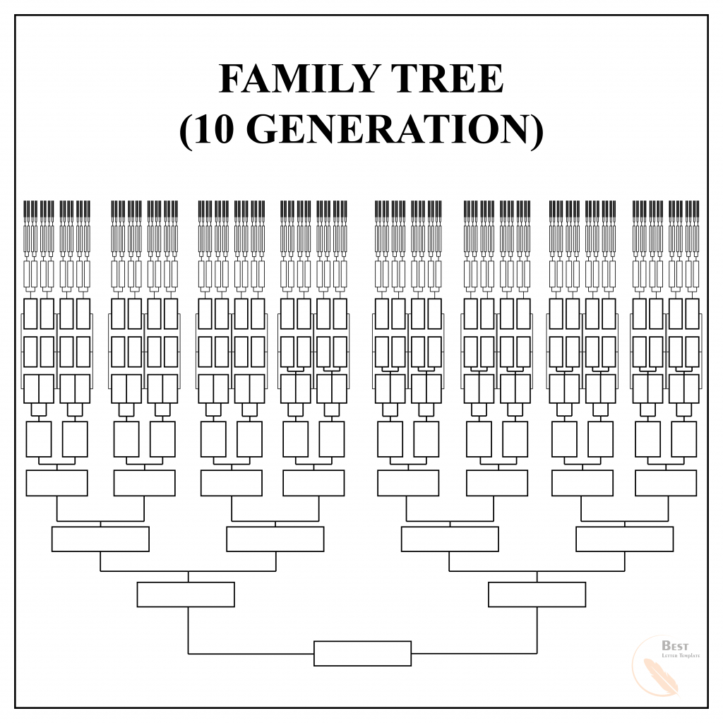 Genealogy Charts To Fill In 4 Free Family Tree Templates For pertaining to 10 Generation Family Tree Template Free