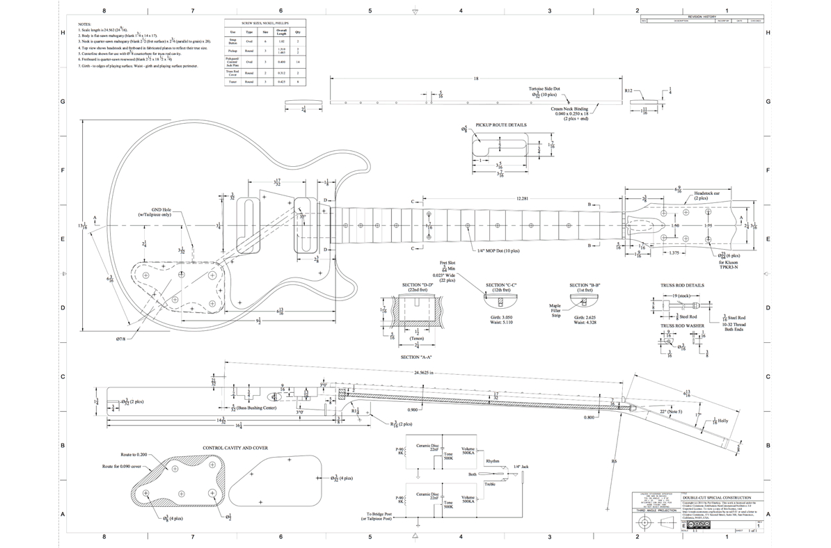 Gibson Les Paul Guitar Templates | Electric Herald with regard to Les Paul Template Free