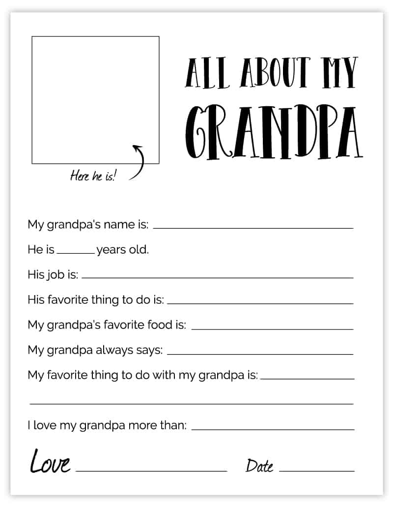 Grandpa Father&amp;#039;S Day Printable - Free Grandpa Fathers Day Gift throughout Free Fathers Day Printable Cards For Grandpa