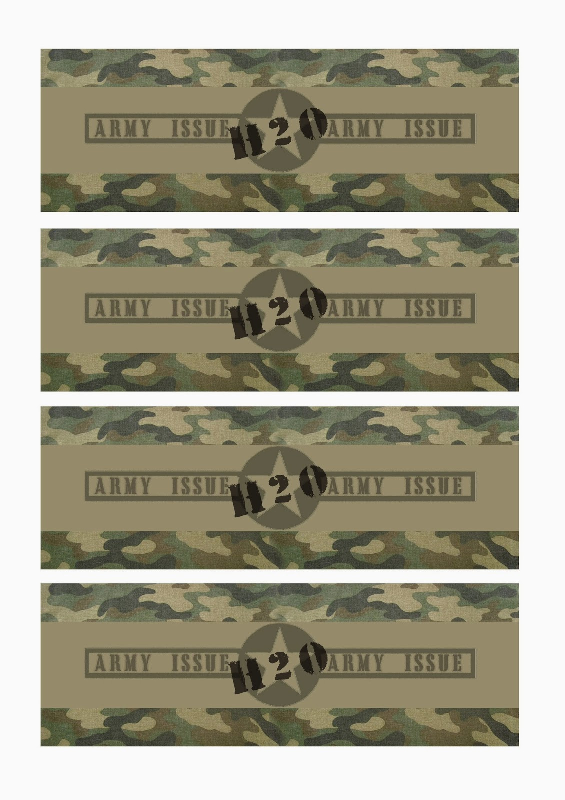 Great Fun Etc: Army Party Prep (Stencil Tutorial &amp;amp; Free Printables) within Free Camouflage Party Printables