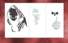 Grim Reaper 3 Airbrush Stencil Template Airsick • $14.99 for Free Multi Layer Stencil Templates