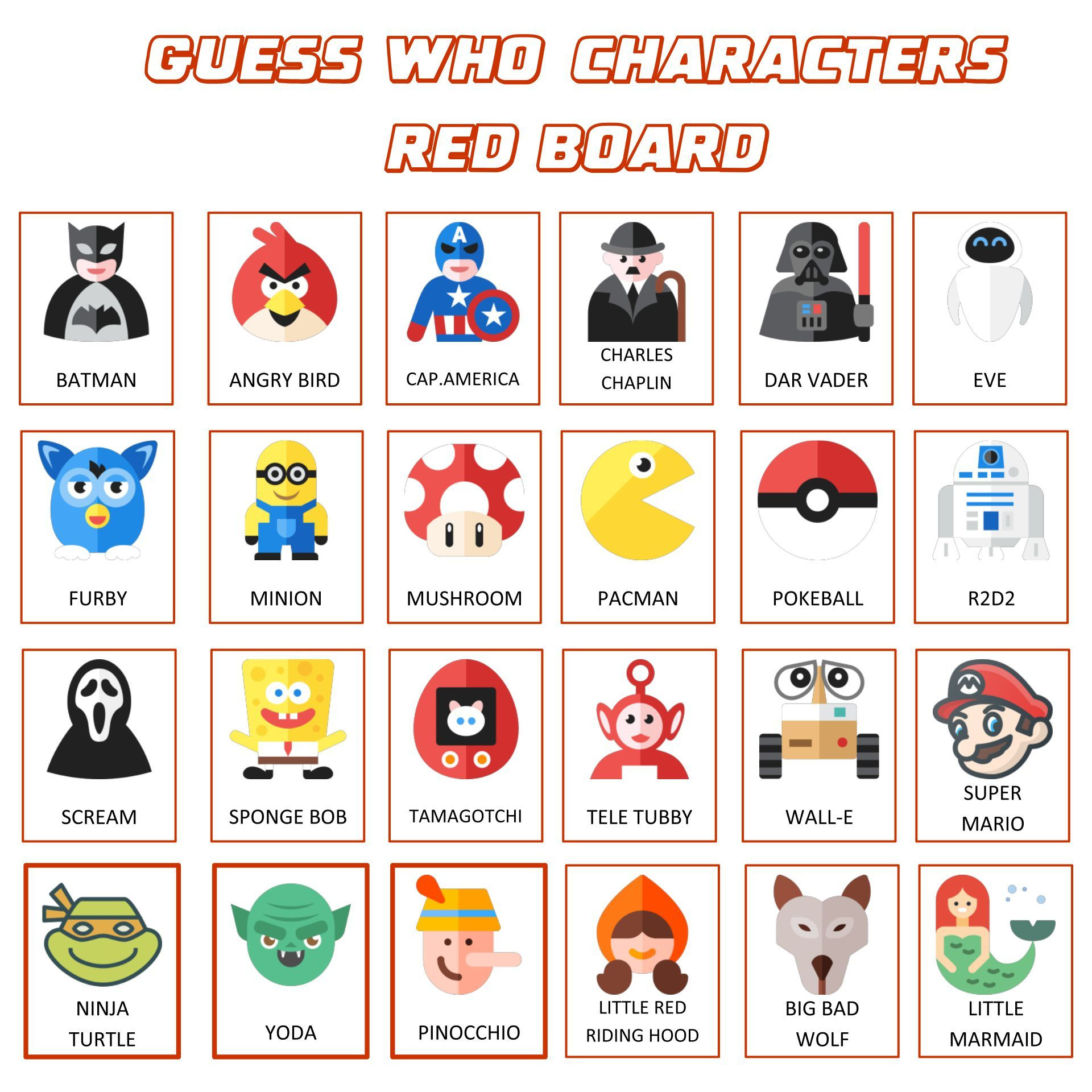 Guess Who Game Sheets - 10 Free Pdf Printables | Printablee in Guess Who Game Printable Sheets Free
