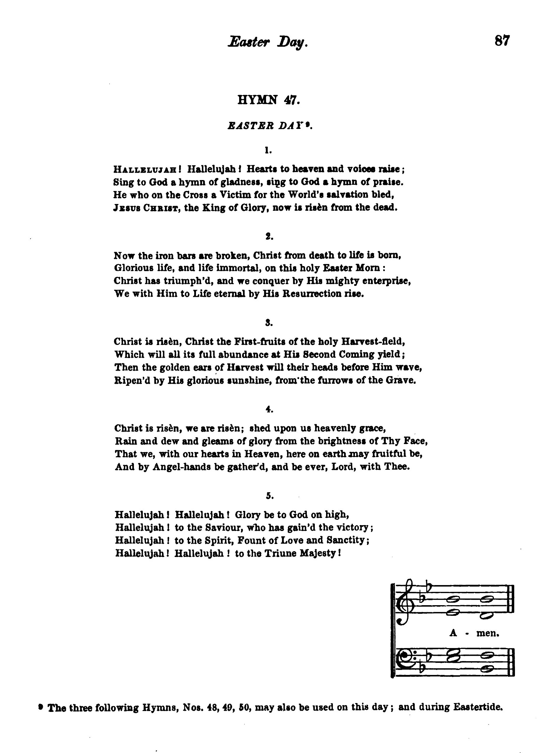 Hallelujah! Hallelujah! Hearts To Heaven — Hymnology Archive intended for Hallelujah Easter Song Lyrics Printable