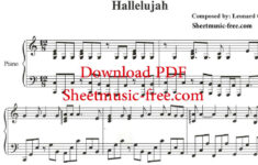 Hallelujah Piano Sheet Music Leonard Cohen with regard to Free Printable Hallelujah Sheet Music