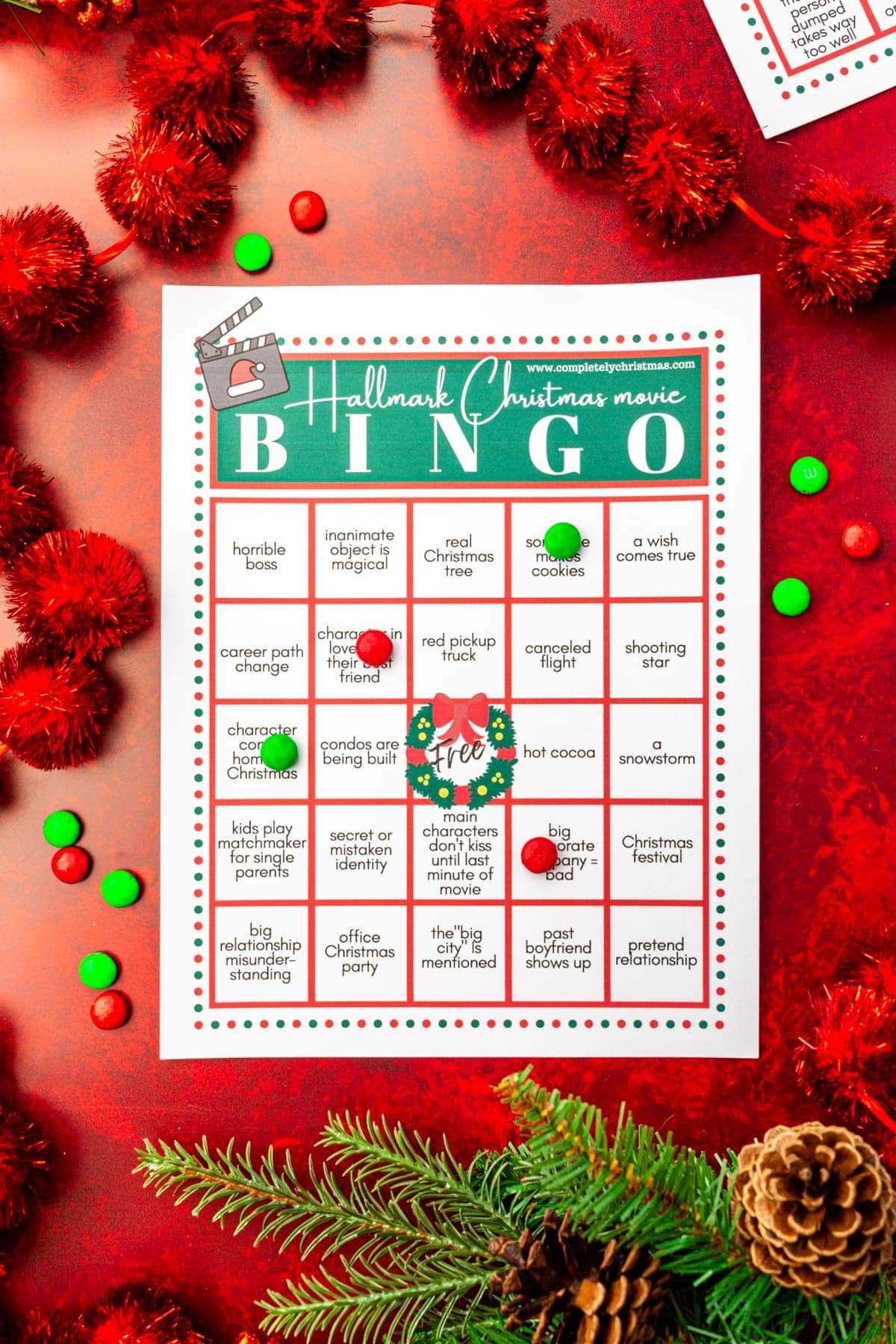 Hallmark Christmas Movie Bingo Printable - Free! - Completely for Free Printable Hallmark Cards