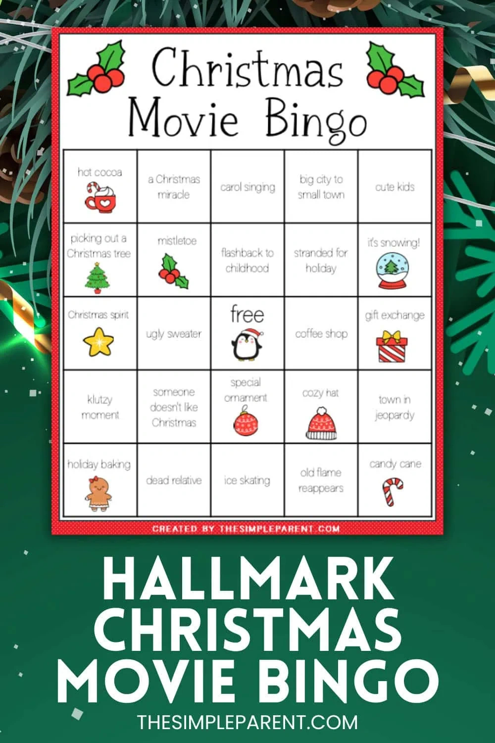 Hallmark Movie Bingo - The Simple Parent with Free Printable Hallmark Cards