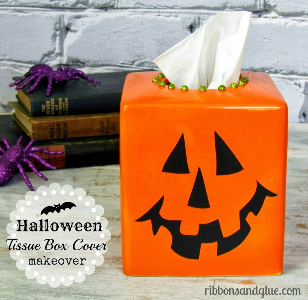 Halloween Tissue Box Cover Makeover with regard to Free Printable Pumpkin Tissue Box Cover Patterns