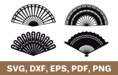 Hand Fan Svg, Hand Fan Template, Hand Fan Dxf, Hand Fan Png with Free Printable Hand Fan Templates