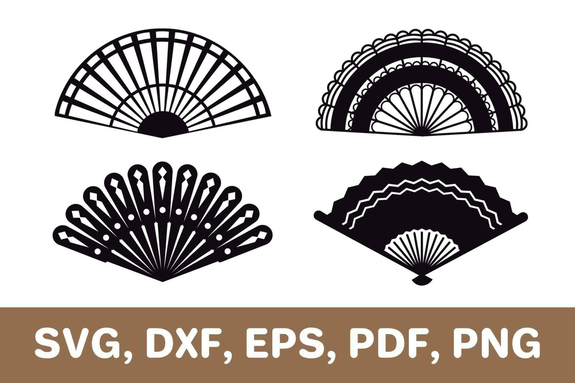Hand Fan Svg, Hand Fan Template, Hand Fan Dxf, Hand Fan Png with Free Printable Hand Fan Templates