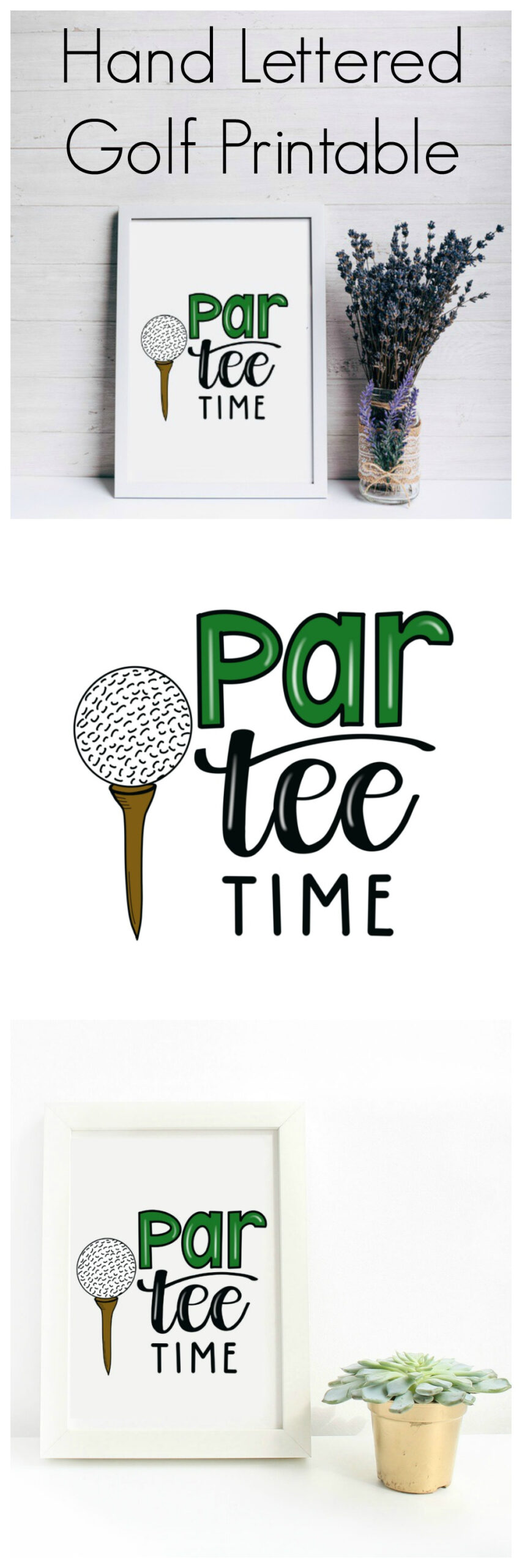 Hand Lettered Golf Printable - Amy Latta Creations with Free Golf Printables