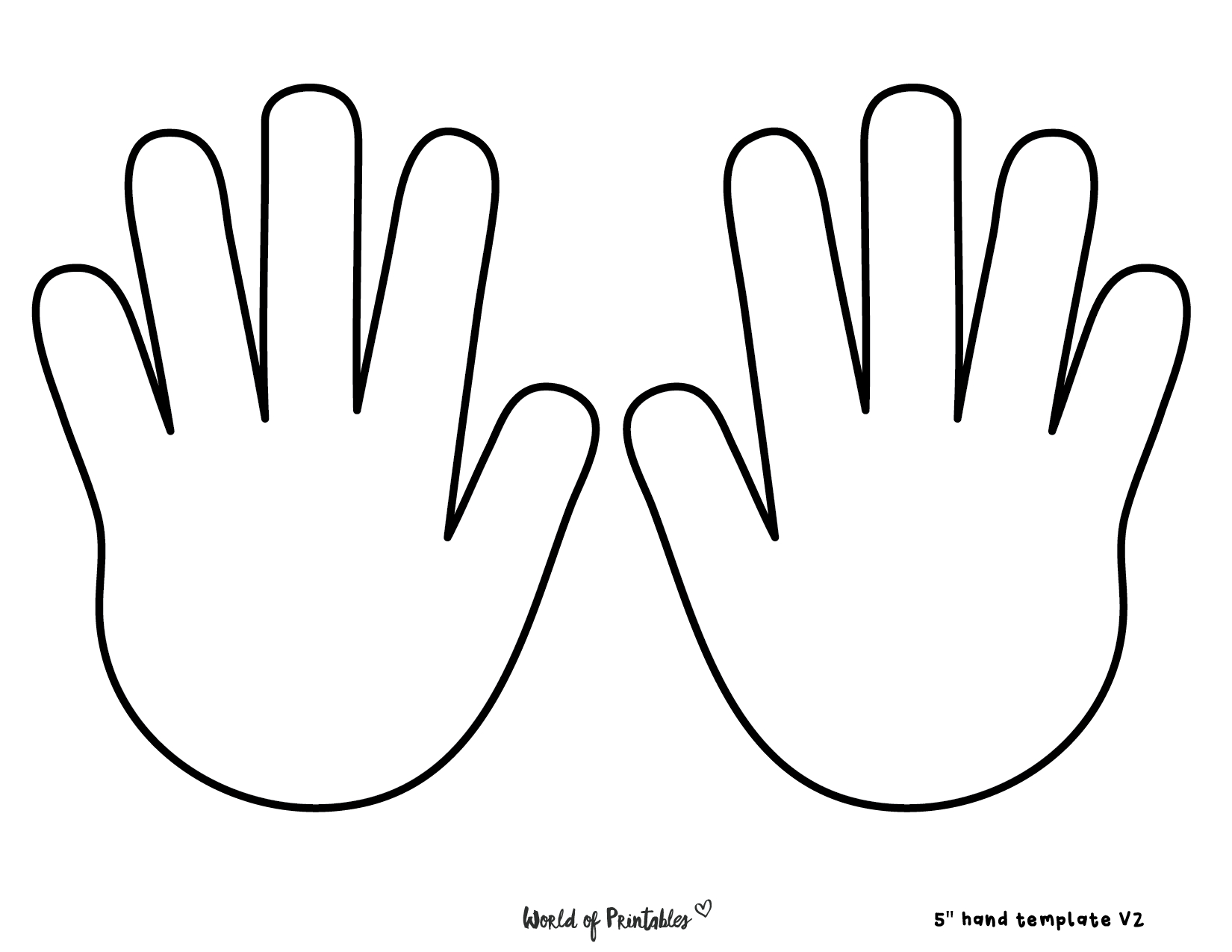 Hand Template Free Printable intended for Free Printable Hand Template