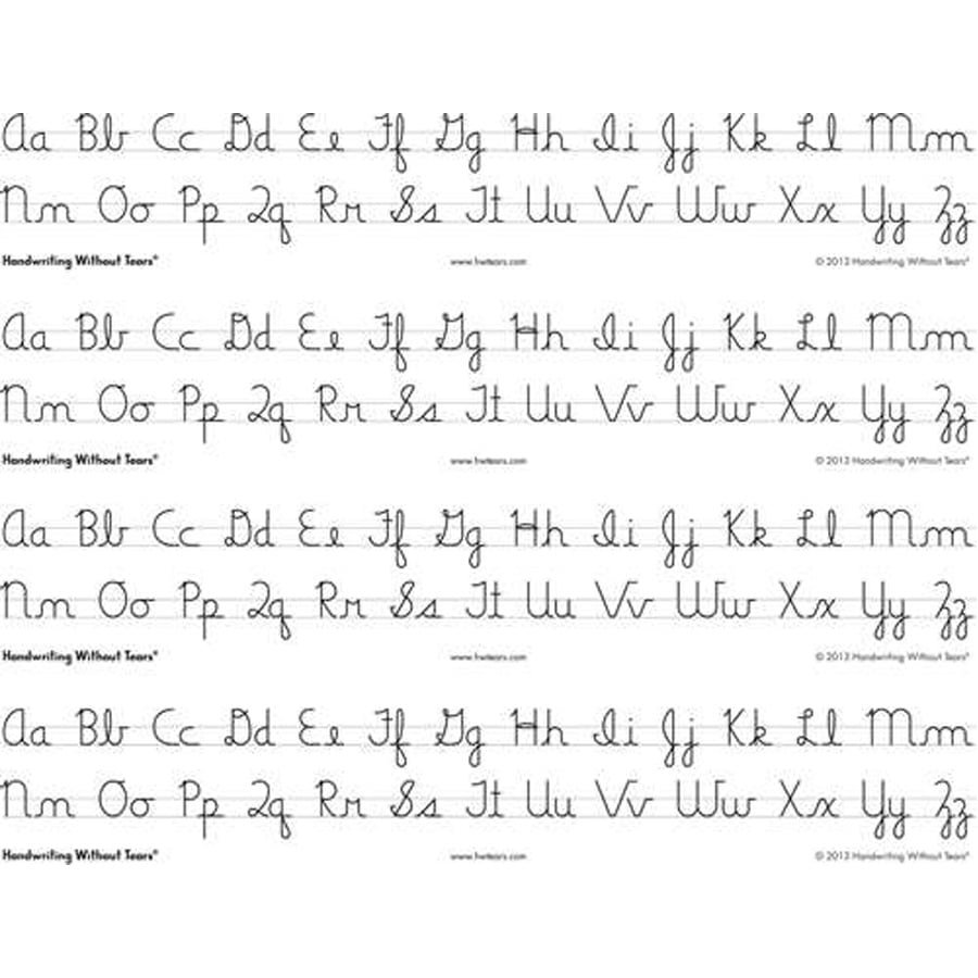 Handwriting Without Tears Cursive Alphabet Desk Sheets, 4 Strips regarding Handwriting Without Tears Cursive Free Printables