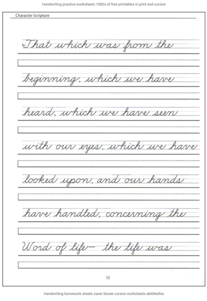 Handwriting Without Tears Cursive Free Printables